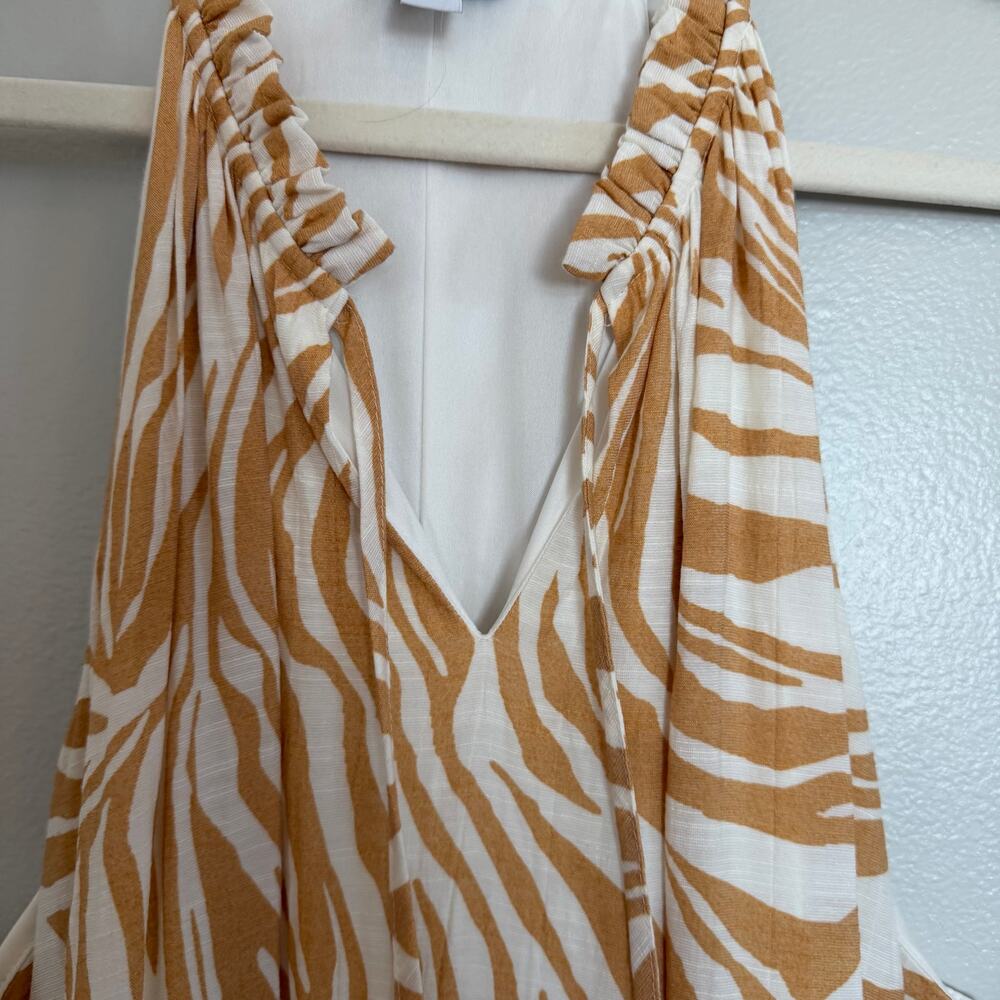 Nine West XXL Linen Blend Halter MAXI Dress - Picture 3 of 5